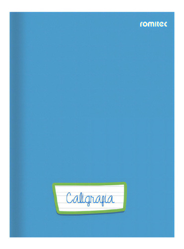 Caderno Caligrafia Universitário Capa Dura 96 Folhas Cor Azul