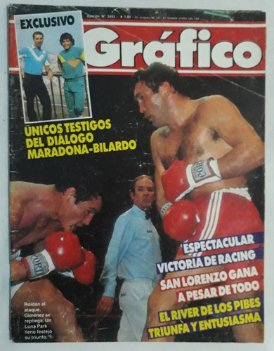 El Grafico 3493 - Roldan Box - Bilardo Maradona 1986 Fs