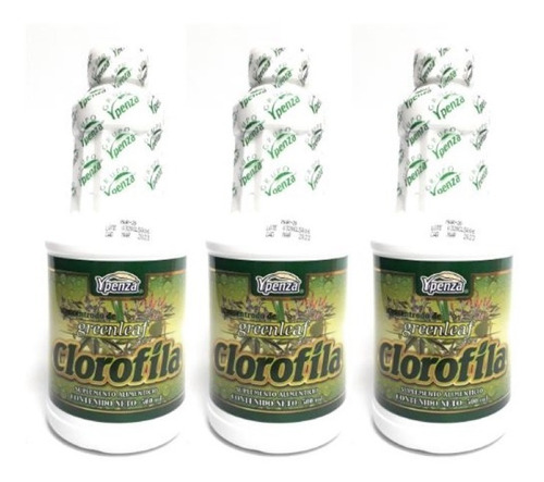 Imagen 2 de 4 de Clorofila Liquida Ypenza 500ml Concentrado De Greenleaf(3pz)