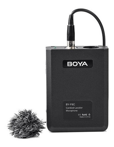 Micrófono Boya By-f8c Profesional Cardioide Lavalier Color Negro