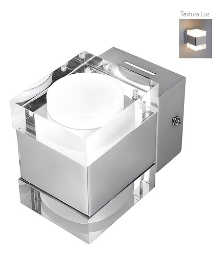Lampara Sobreponer Muro Cromado Luz Suave Cálida TLLED-500/6W/CR Tecnolite