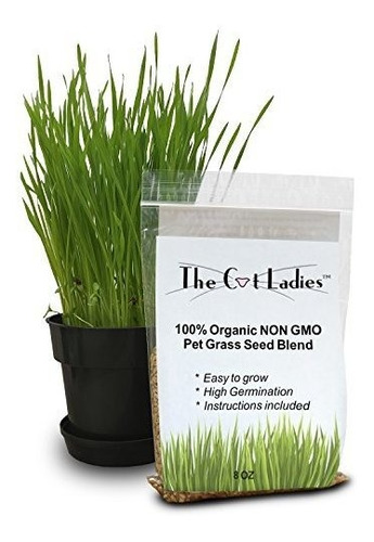 Cat Ladies 100% Organic Cat Grass Seed Non Gmo