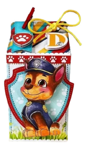 15;cajitas Milk Box En 3d De Paw Patrol Nene