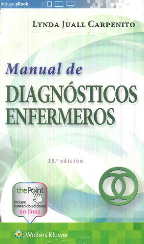 Libro Manual De Diagnósticos Enfermeros De Lynda Juall Carpe