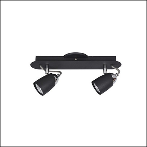 Imagen 1 de 4 de Aplique Candil Konus 2 Gu10 Direccionables Negro Led