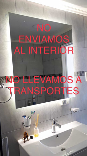 Imagen 2 de 10 de Espejo Con Luz Led 60 X 80 Para Baño Accesorios Caba