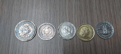 Monedas Argentinas Antiguas 1884-1889-1960-1968-1997-2010 (Usado)