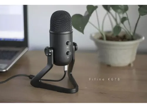 Micrófono Fifine K678 Condensador Cardioide Negro