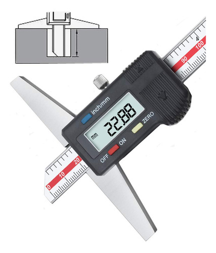 Calibre Vernier De Profundidad De 0.000  5.906in, 0.000  7.8