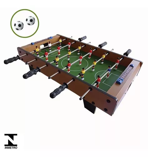 Mesa De Pebolim Totó C/ 02 Bolas - Jogo De Futebol De Mesa