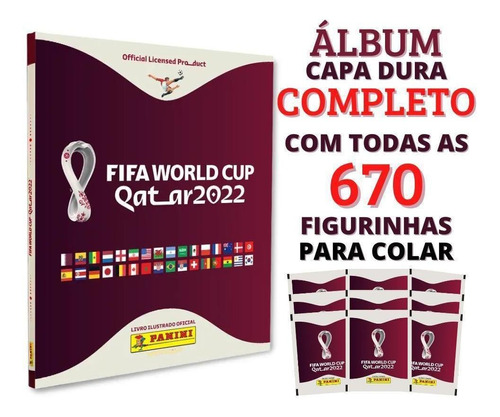 Album Completo Copa 2022 Qatar Capa Dura Com 670 Figurinhas