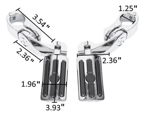 Posapies Universales Para Defensa 1 1/4 (31 Mm) - Cortos