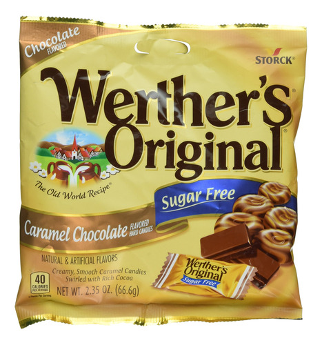 Werther's Caramelos Originales Sin Azucar, Chocolate Con Car