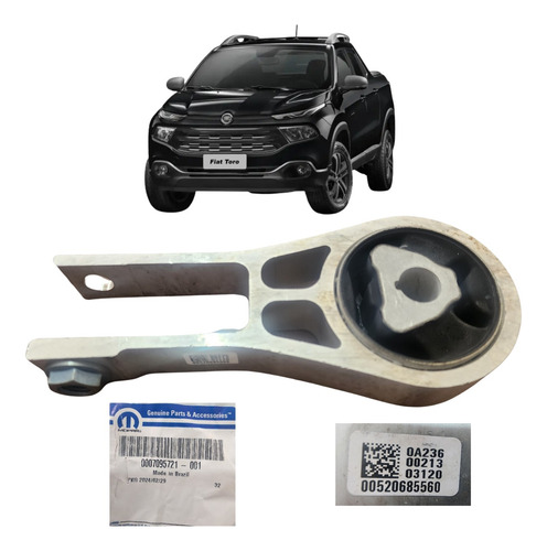 Coxim Traseiro Cambio Fiat Toro 2.4 Flex 2016 17 18 19 20 21