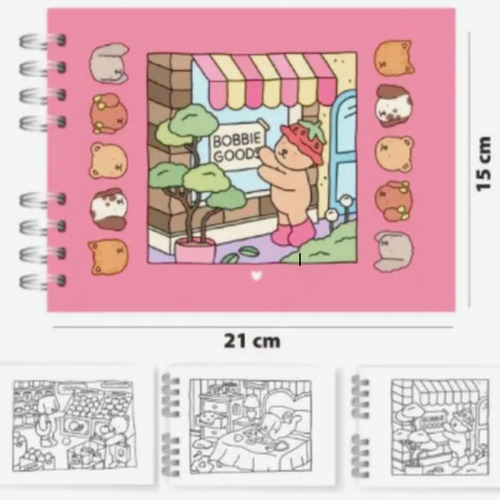 Livro De Colorir Em Capa Dura Mole Com Desenhos Variados E Detalhados- Ideal Para Relaxamento, Combater O Estresse E Estimular A Criatividade! Um Presente Incrível Para Crianças E Adultos Bobbie Goods