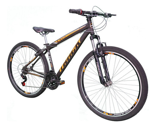 Mountain Bike Aro 29 Bicicleta Suspensao Black 29 V Break 21 Cor Preto/Laranja Tamanho do quadro 19