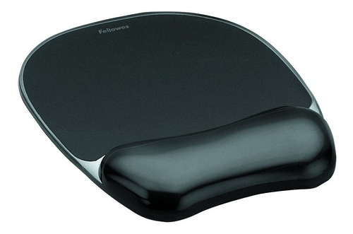 Negro Cristales Mousepad/wrist Rest (fel ) Por Fellowes