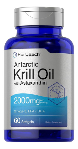 Aceite De Krill Antártico De 2000 Mg - Omega-3, Astaxantina