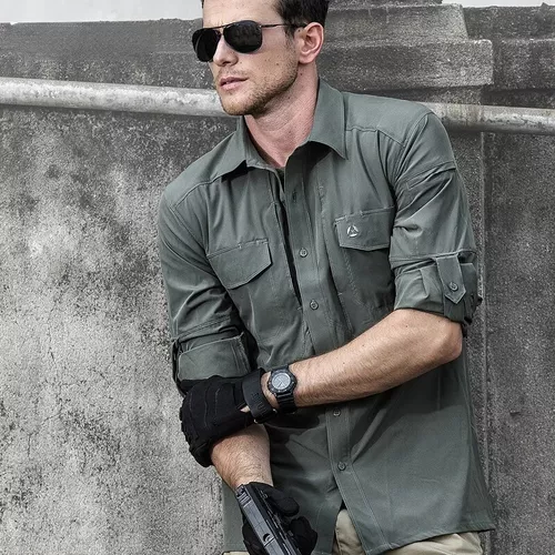 Camisas Tácticas Militares Para Hombre, Camisa Cargo Al Aire