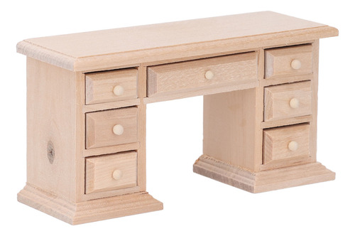 Escritorio De Oficina Doll House 1:12 Modelos De Mesa En Min