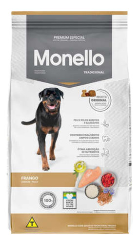 Alimento Monello Premium Tradicional Perro Adulto15kg+2kg