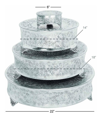 Soporte Para Pastel O Postres Aluminio Redondo