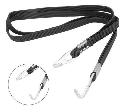 Cuerda Elástica Para Bicicleta, 2 Ganchos, Negra, Negra, Par