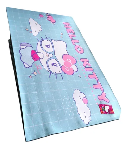 Alfombra Hello Kitty 2025. Grande 160 X 100 Cm. Color Celeste Diseño De ...
