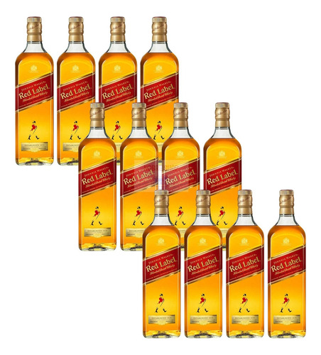 Whisky Red Label Johnnie Walker 1 L Caixa C/12 Mega Promoção