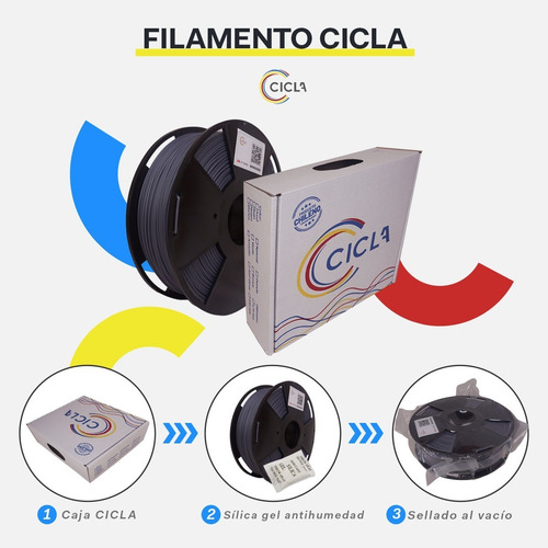 Imagen 5 de 6 de Filamento Impresora 3d Pla 1kg 1.75mm