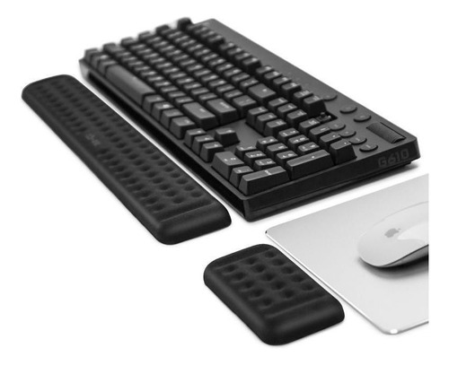 Almohadilla De Reposamuñecas Para Teclado Ratón Ergonómico