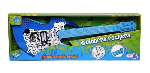 Guitarra Rockera Con Cuerdas Musical A Pila El Duende Azul