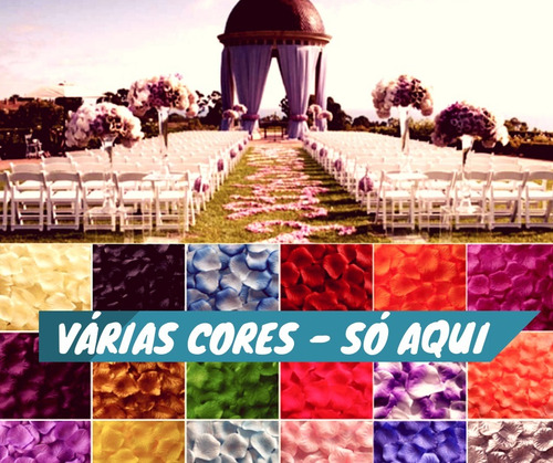 Pétalas Rosas Flor Artificiais Seda Várias Cores Decoração