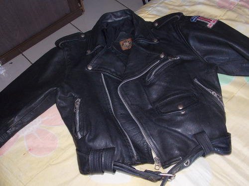jaqueta de couro puro