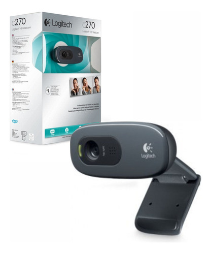 Webcam Logitech C270 Hd - Micrófono Incorporado