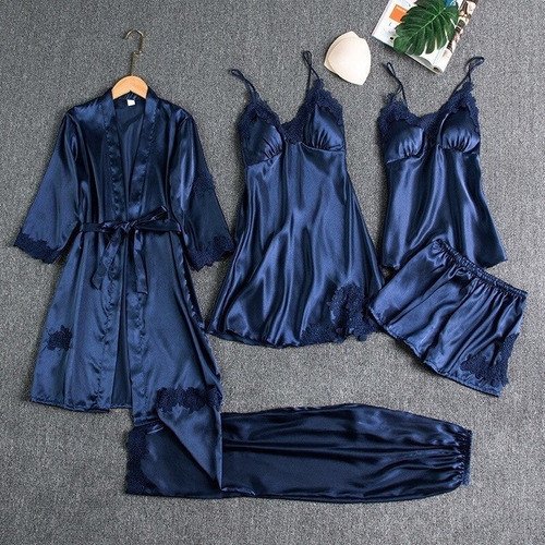 Mujer Pijama Traje Con Bra Bata Vestido Sets-a