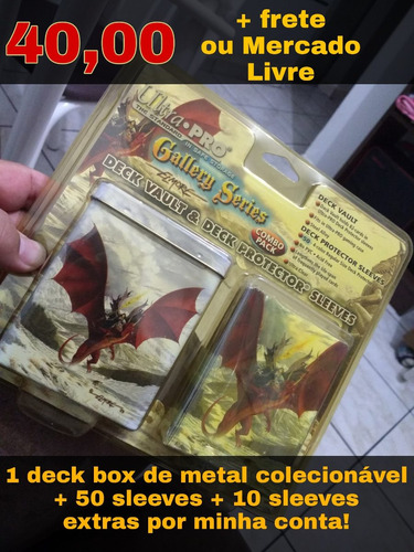 Deck Box Metal + Sleeves Ultra Pro Elmore Colecionavel