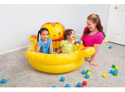 Piscina Bestway Leon Inflable Con Pelotas 111x98x61.5cm