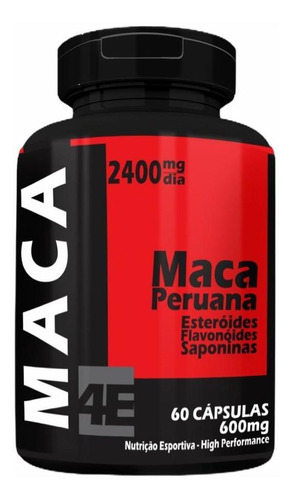 Maca Peruana 100% Original - 600mg - 60cápsulas - 4elementos