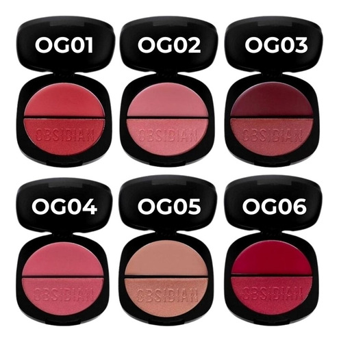 Blush Duo Gemini Linha Obsidian Da Ruby Rose Cor Og06