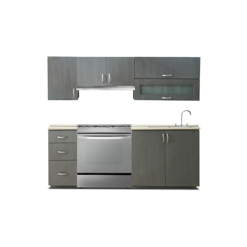 Cocina Integral Moderna Angola Derecha P/estufa 2.10m Gris.