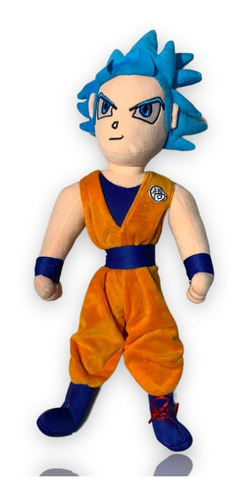 Peluche Son Gokú Dragon Ball Z 53 Cm Fase Dios Azul Calidad