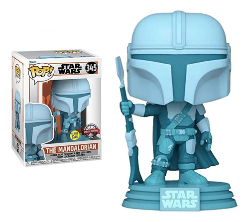 Funko Pop Mandalorian Glows Brilla Star Wars Protector Child