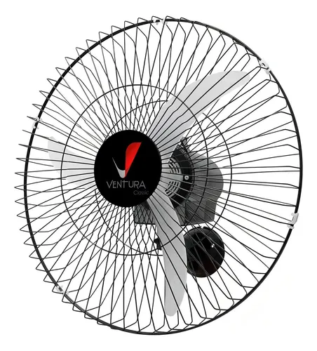 comprar Ventilador de parede Venti-Delta Ventura Classic Parede Oscilante com 3 pás estrutura preto, 60cm de diâmetro 127u002F220V