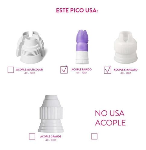 Imagen 4 de 8 de Pico Redondo 4 Wilton Picos Reposteria Titanweb