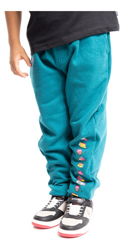 Pantalon Jogger Infantil Spitfire Skate Like A Girl Turquesa