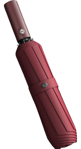 Paraguas Sombrilla Anti-ultravioleta Con Botón Automático Vino Rojo