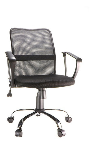 Xtech Chair Exec Verona Black W/arm Chrome Base