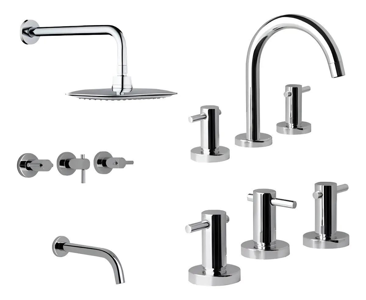 Hydros ZEN LEVER Set grifería color cromo