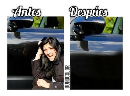 Imagen 4 de 5 de Retoque Rayones Universal Negro + Barniz Apto Todas Marcas